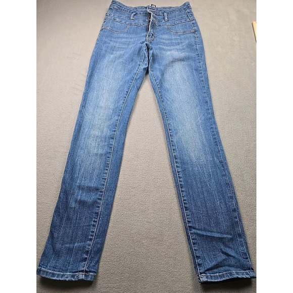 refuge Denim - Refuge Jeans Womens Size 8 Blue Skinny Stretch Fade‎ Comfort Casual Denim